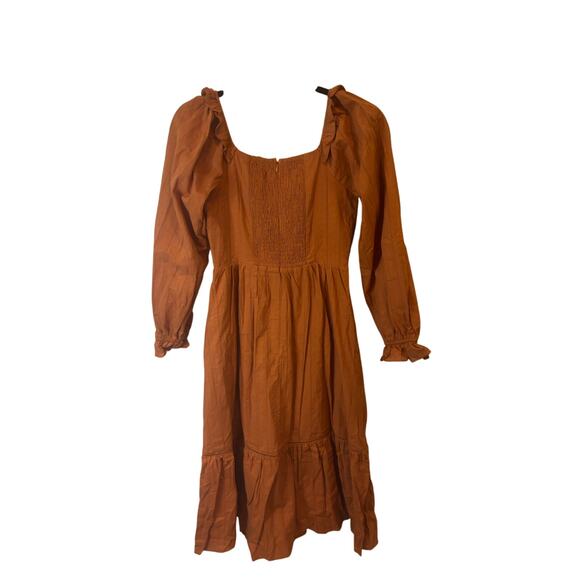 Lost + Wander Forever Yours Midi Dress NWT Size XS in Rust - Picture 3 of 4